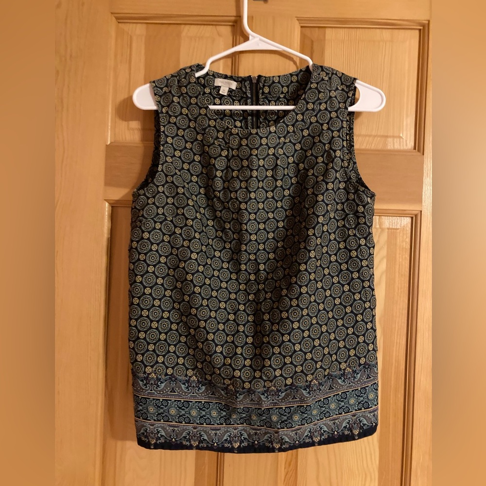 Talbots cotton sleeveless blouse
